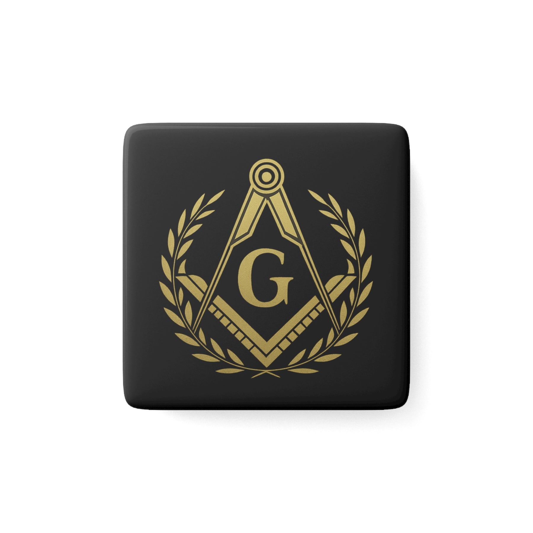 Master Mason Blue Lodge Magnet - Porcelain With Magnet - Bricks Masons