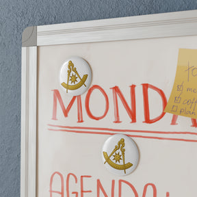 Past Master Blue Lodge Magnet - Decorative Refrigerator - Bricks Masons