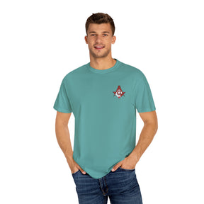 Master Mason Blue Lodge Canada Jurisdiction T-Shirt - Garment-Dyed Tee Various Colors - Bricks Masons