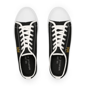 Order of the Secret Monitor Sneaker - Low Top Sneaker Black & White Golden Emblem - Bricks Masons