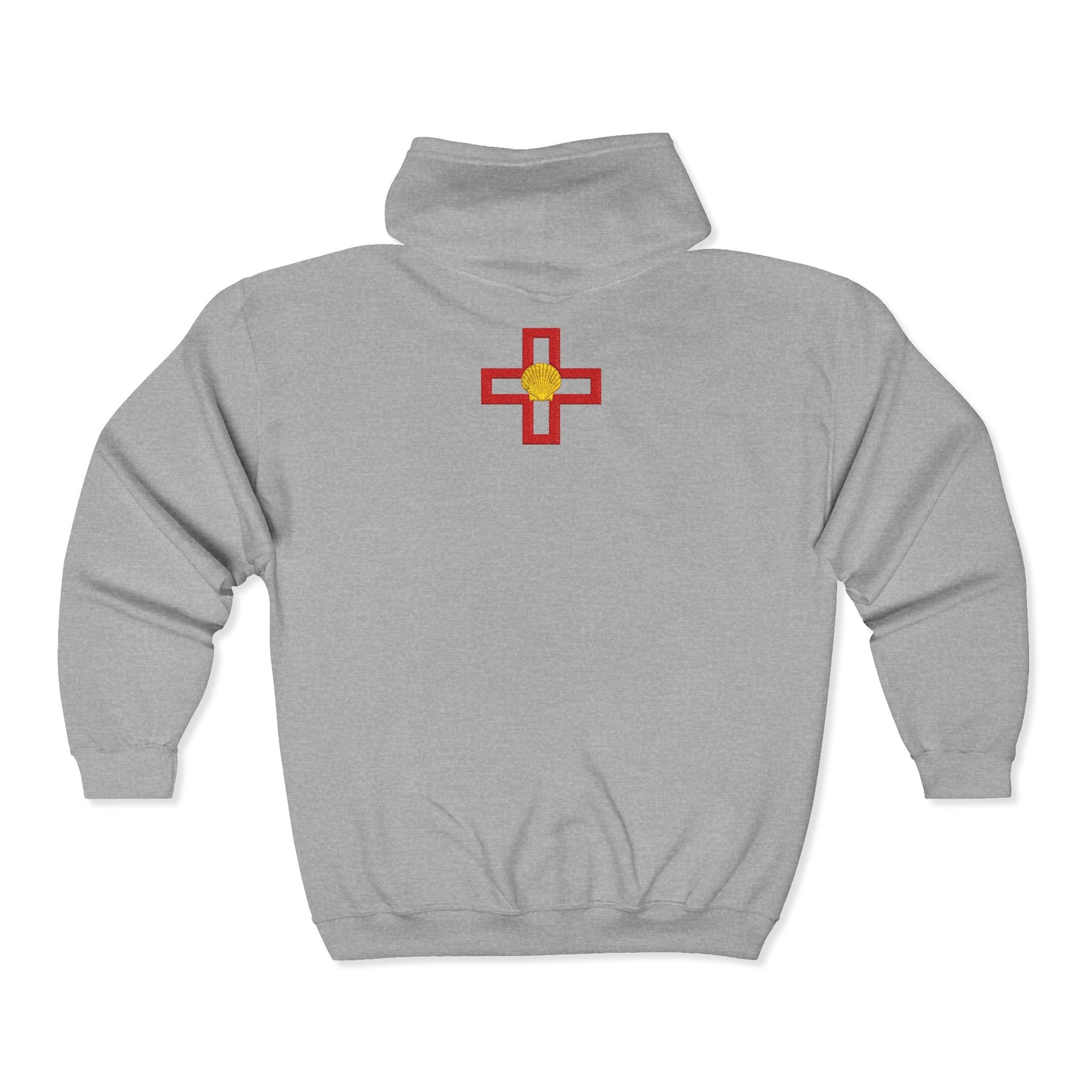 St. Thomas of Acon Hoodie - Zip Up Jacket Dual Embroidered Design - Bricks Masons