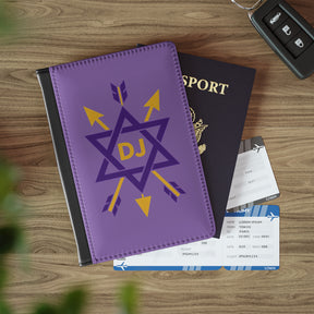 Order of the Secret Monitor Passport Cover - Purple & Gold PU Leather - Bricks Masons
