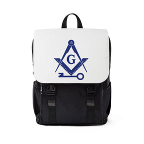 International Masons Backpack - White & Blue Resistant Fabric - Bricks Masons