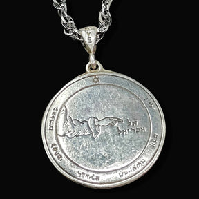 Wiccan pendant Third Pentacle consecrated to the Moon in Silver 3 cm 8 g 44 Seals of Solomon Art 1712 - Bricks Masons