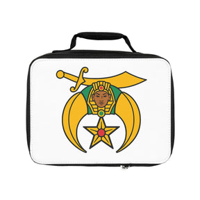 Daughters of Sphinx Lunch Bag - White Fully Insulated With Zipper Closure - Bricks Masons
