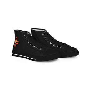 St. Thomas of Acon Sneaker - High Top Black & White - Bricks Masons