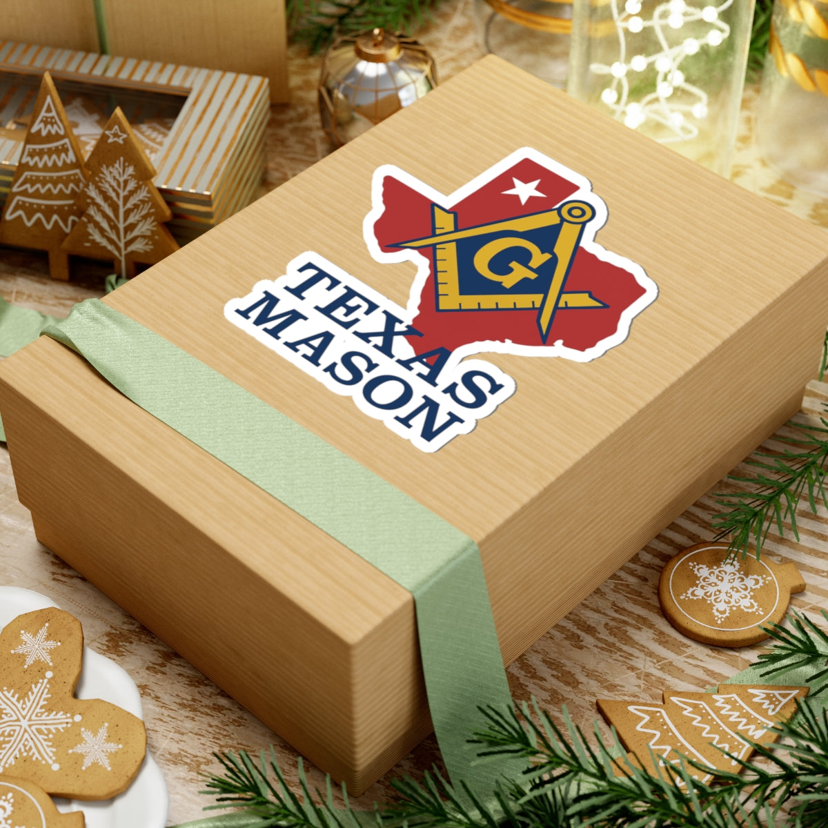 Master Mason Blue Lodge Sticker Decal - Kiss-Cut Texas Mason - Bricks Masons