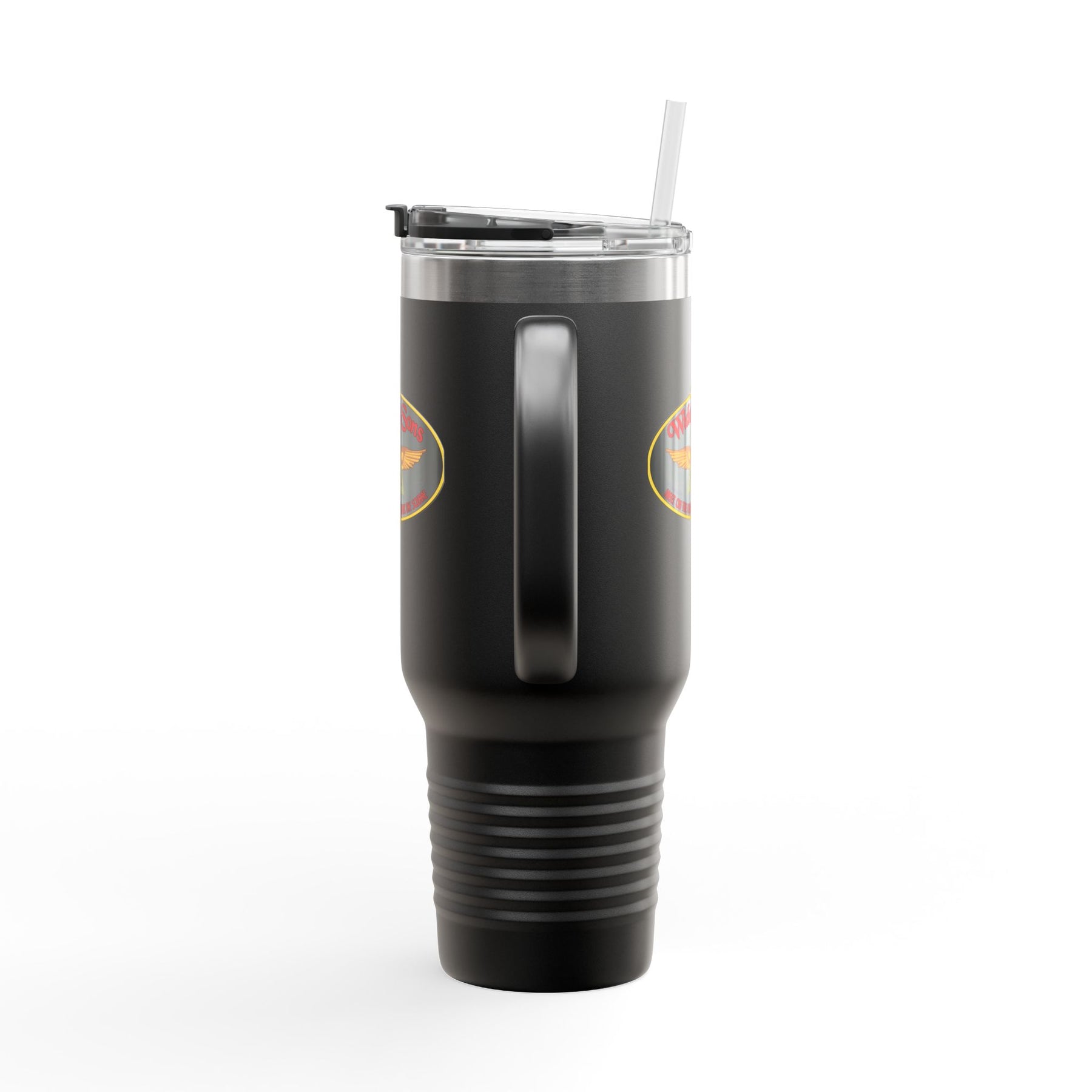 Widows Sons Ringneck Tumbler - Black Stainless Steel & Insulated - Bricks Masons