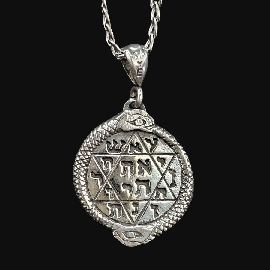 King Solomon Kabbalah Seal Medal 2.2 cm 7 g Silver Art 176 - Bricks Masons