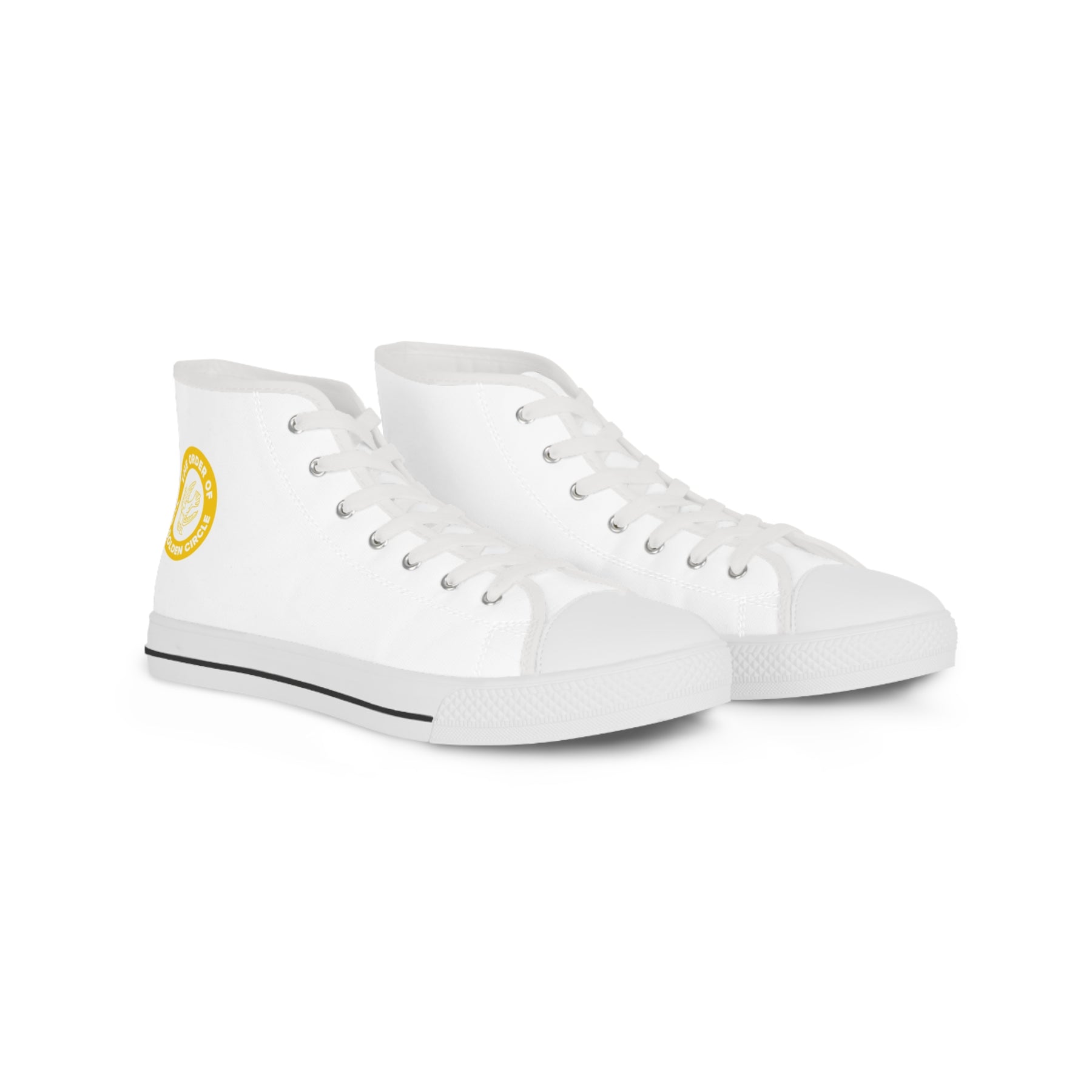 Order of the Golden Circle Sneaker - High Top Black & White Sole - Bricks Masons