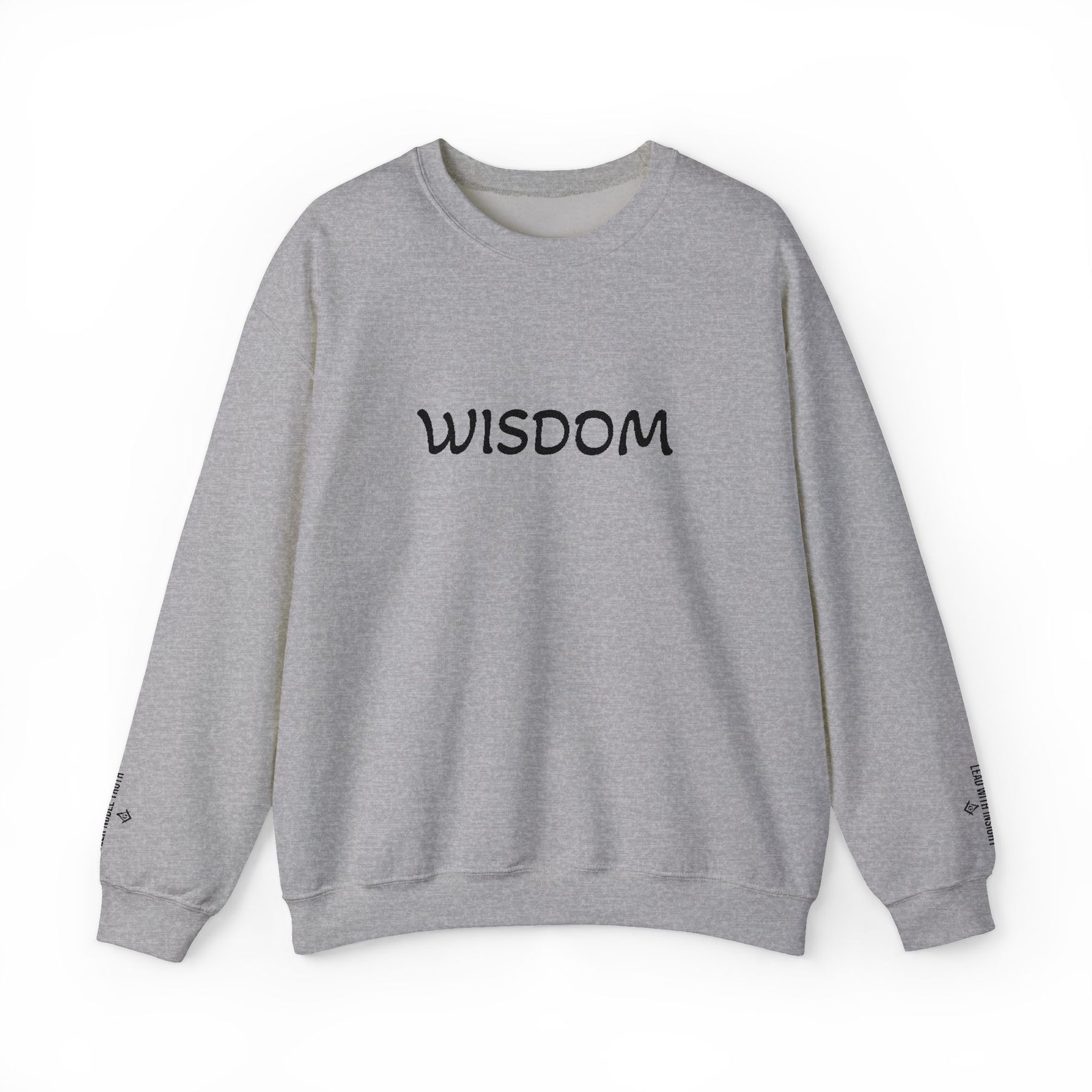 Master Mason Blue Lodge Sweatshirt - Wisdom Front & Sleeves Embroidery - Bricks Masons