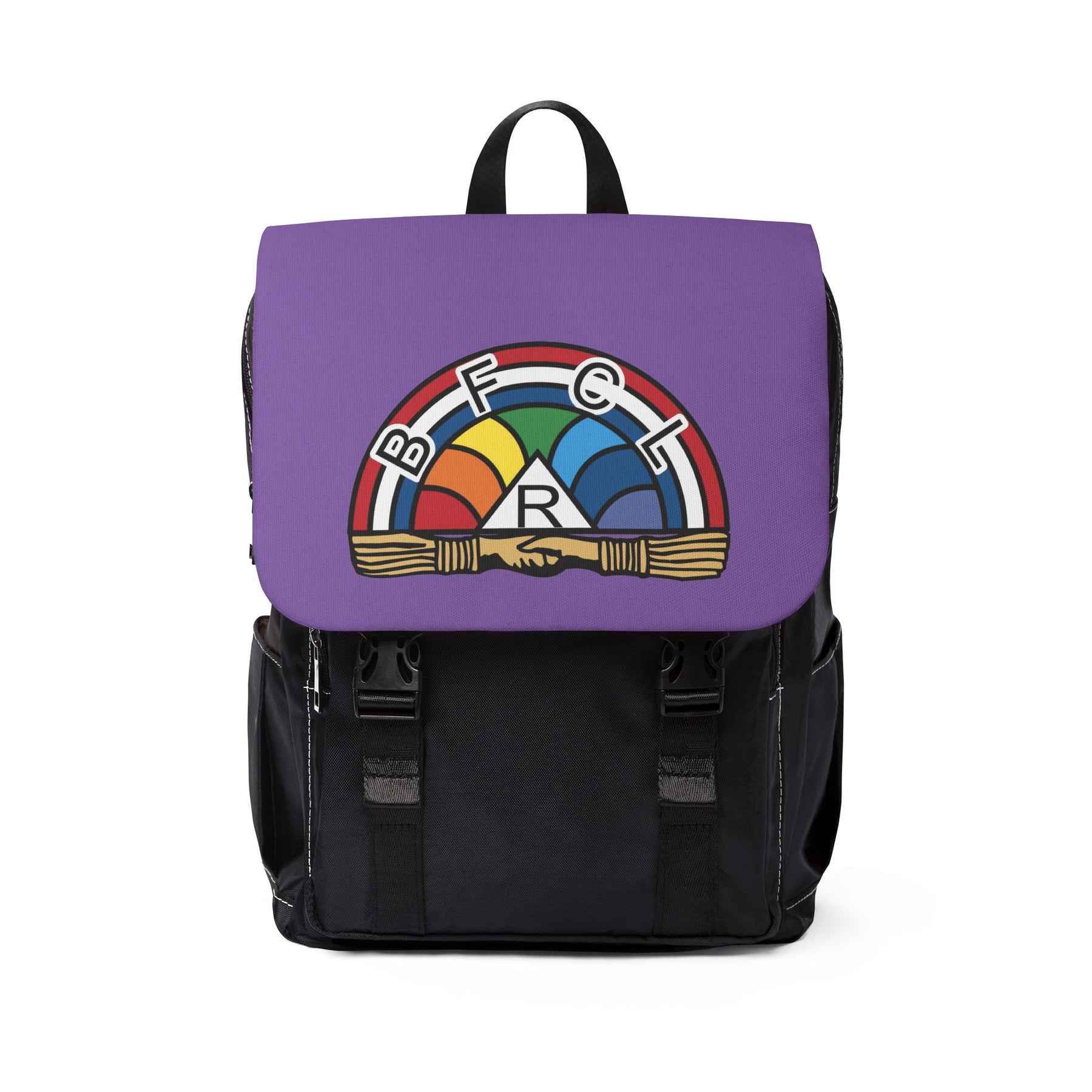 International Order of The Rainbow For Girls Backpack - Purple With Multiple Compartments - Bricks Masons