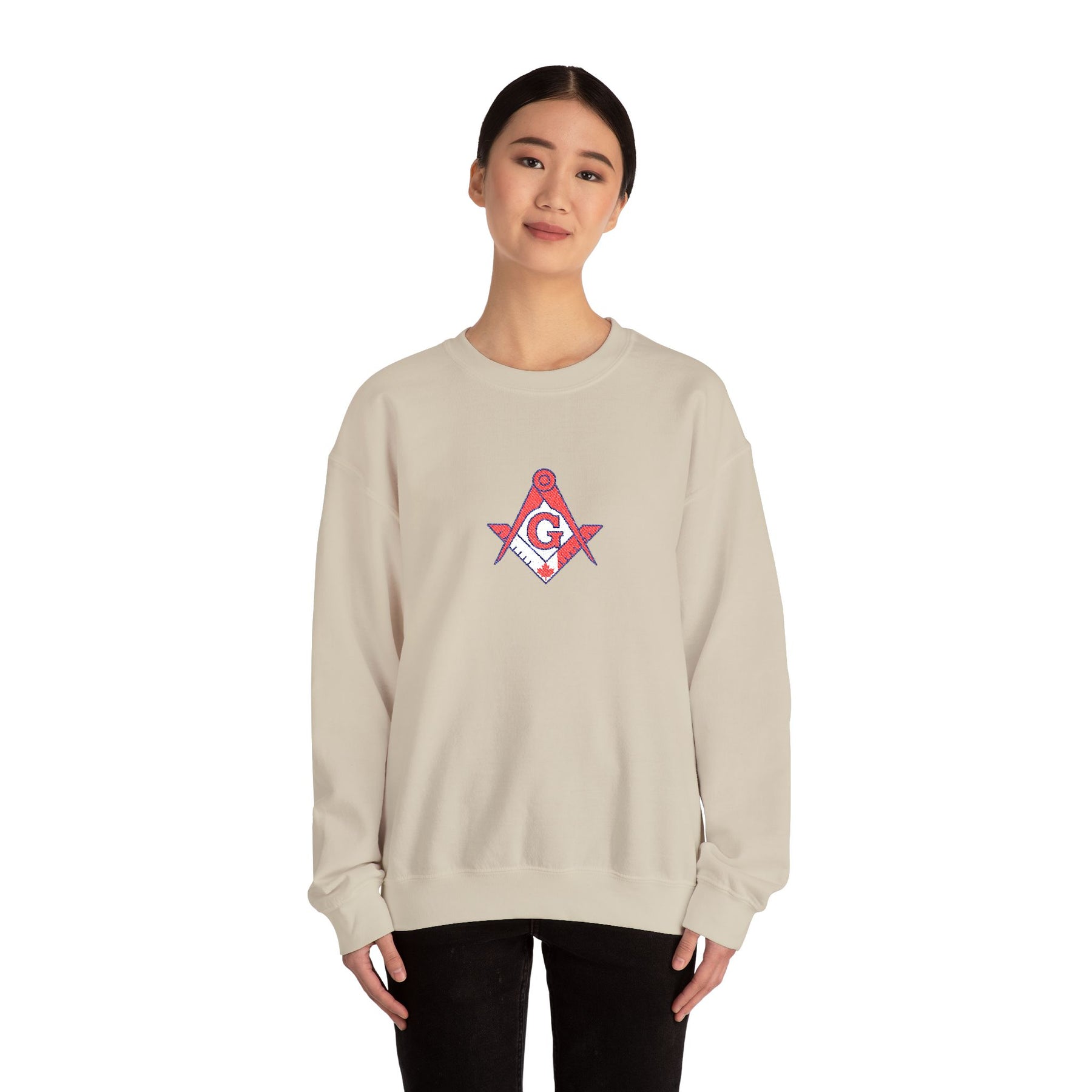 Master Mason Blue Lodge Canada Jurisdiction Sweatshirt - S&C with Canada Flag - Bricks Masons