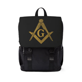 Master Mason Blue Lodge Backpack - Gold Square & Compass G - Bricks Masons