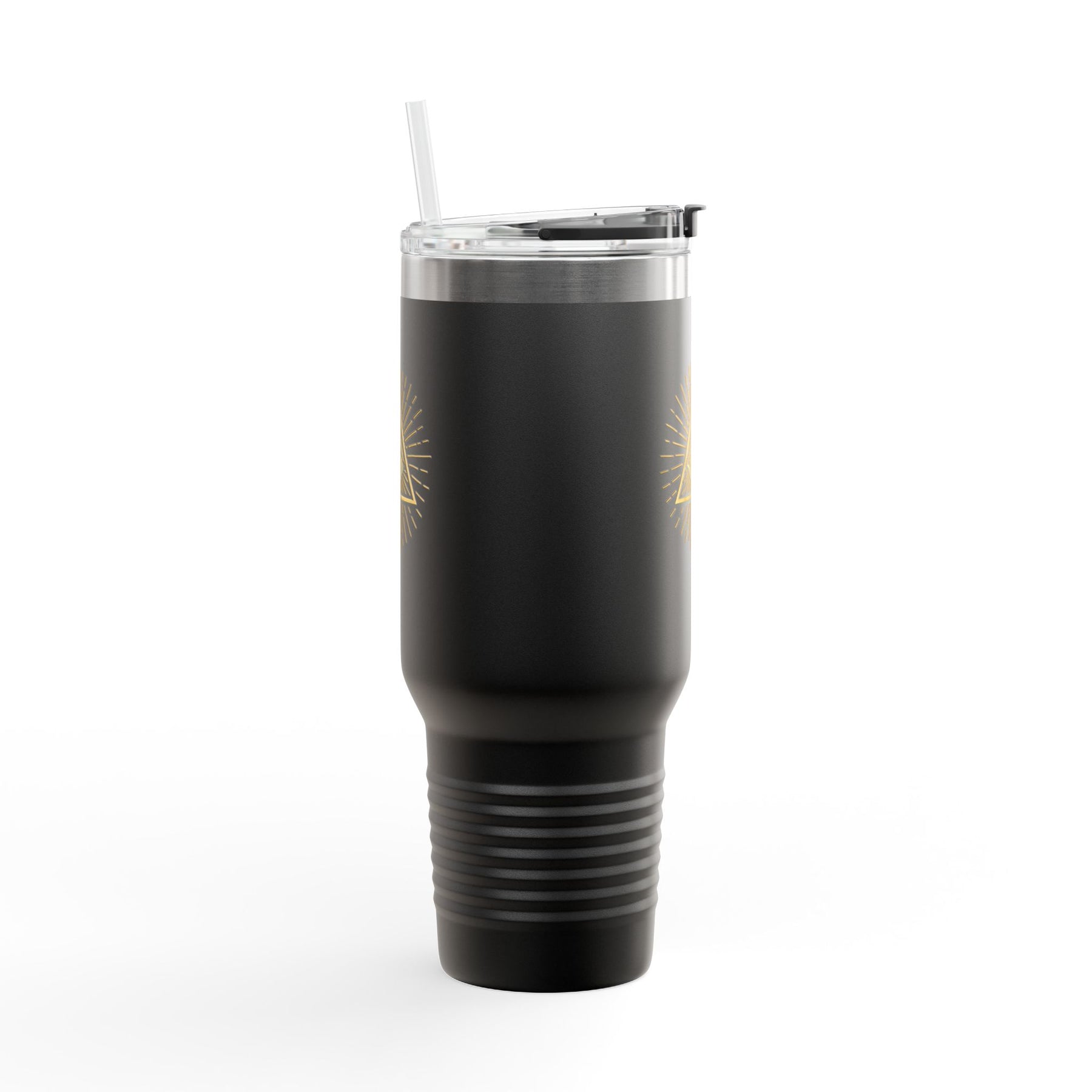 Eye of Providence Ringneck Tumbler - Black & Gold Stainless Steel & Insulated - Bricks Masons