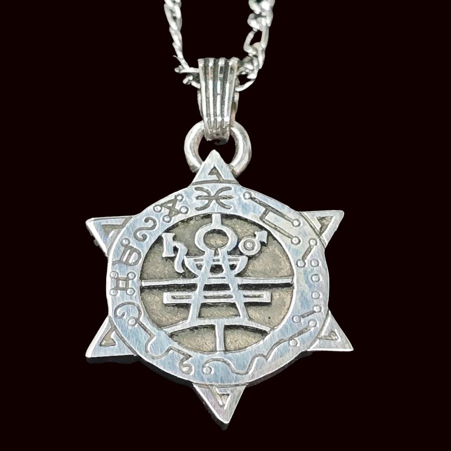 I wove Demon 10 PRESIDENT BUER and Secret Seal of Solomon 72 Demons Lesser Key of Solomon Goetia In Silver 3 x 2.5 cm 12 Gr Art 1869 - Bricks Masons