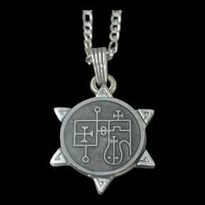 I commemorate Demon 25 COUNT GLASYA LABOLAS and Secret Seal of Solomon 72 Demons Lesser Key of Solomon Goetia In Silver 3 x 2.5 cm 12 Gr Art 1884 - Bricks Masons