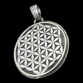 Flower of Life and Merkabah Pendant 3 cm 13 g in Silver Art 191 - Bricks Masons