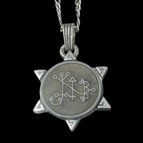 I commemorated Demon 51 KING BALAM and Secret Seal of Solomon 72 Demons Lesser Key of Solomon Goetia In Silver 3 x 2.5 cm 12 Gr Art 1910 - Bricks Masons