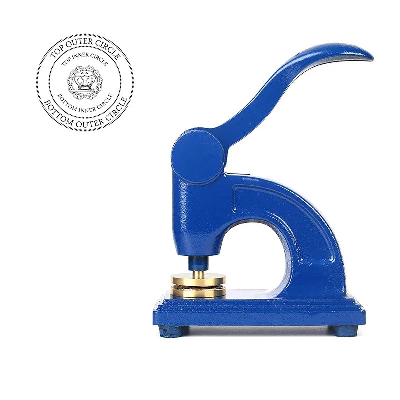 Order Of The Amaranth  Long Reach Seal Press - Heavy Embossed Stamp Blue Color Customizable - Bricks Masons