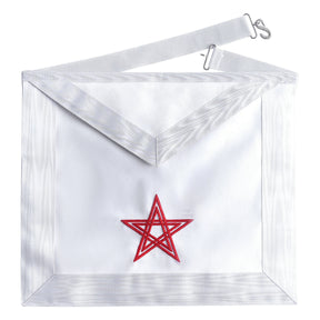 28th Degree Scottish Rite Apron - All White Knight of the Sun - Bricks Masons
