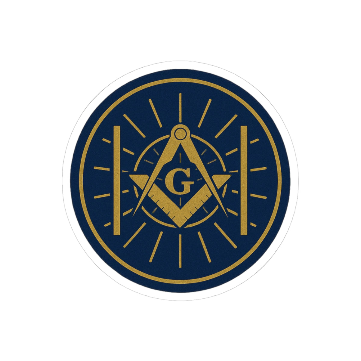 Master Mason Blue Lodge Sticker Decal - Kiss-Cut Colorful - Bricks Masons