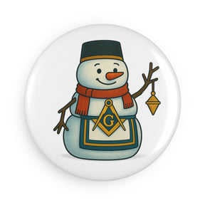 Master Mason Blue Lodge Refrigerator Magnet - Square & Compass G Christmas Decor - Bricks Masons