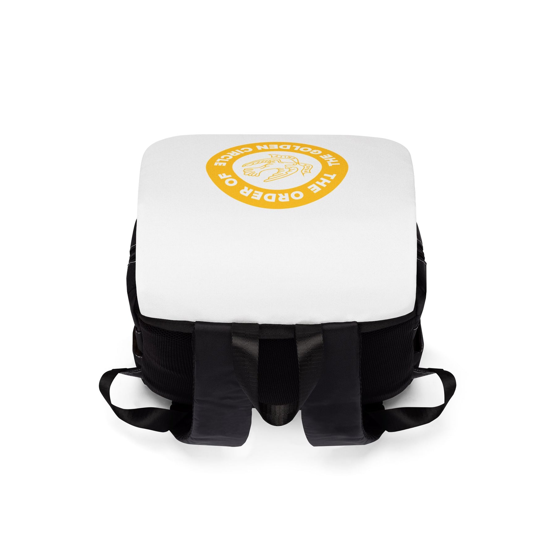 The Order of the Golden Circle Backpack - Gold & White With Multiple Compartments - Bricks Masons