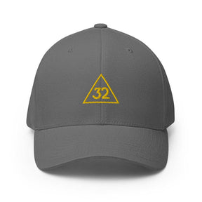 32nd Degree Scottish Rite Baseball Cap - Golden Embroidery - Bricks Masons