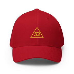 32nd Degree Scottish Rite Baseball Cap - Golden Embroidery - Bricks Masons