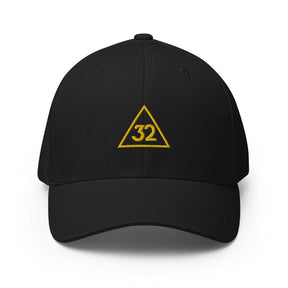 32nd Degree Scottish Rite Baseball Cap - Golden Embroidery - Bricks Masons