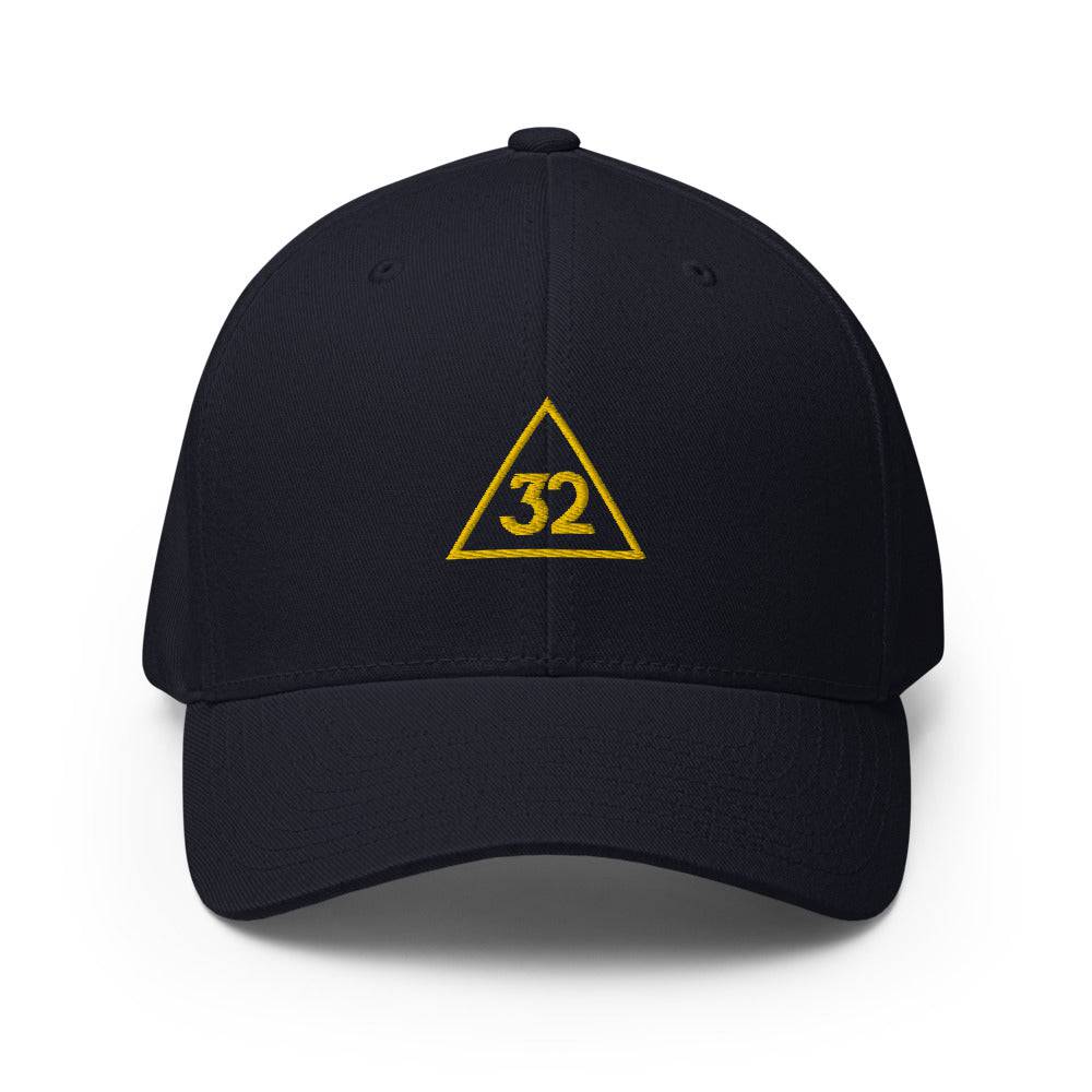 32nd Degree Scottish Rite Baseball Cap - Golden Embroidery - Bricks Masons