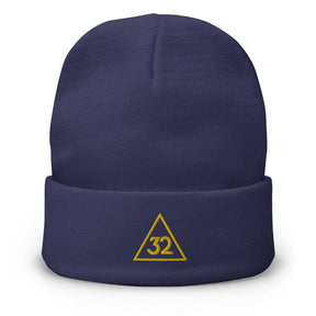 32nd Degree Scottish Rite Beanie - Golden Embroidery - Bricks Masons