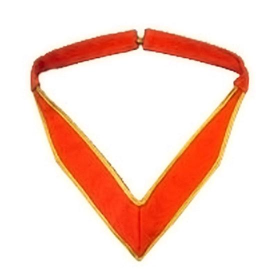 32nd Degree Scottish Rite Collarette -  Orange & Gold Moire - Bricks Masons