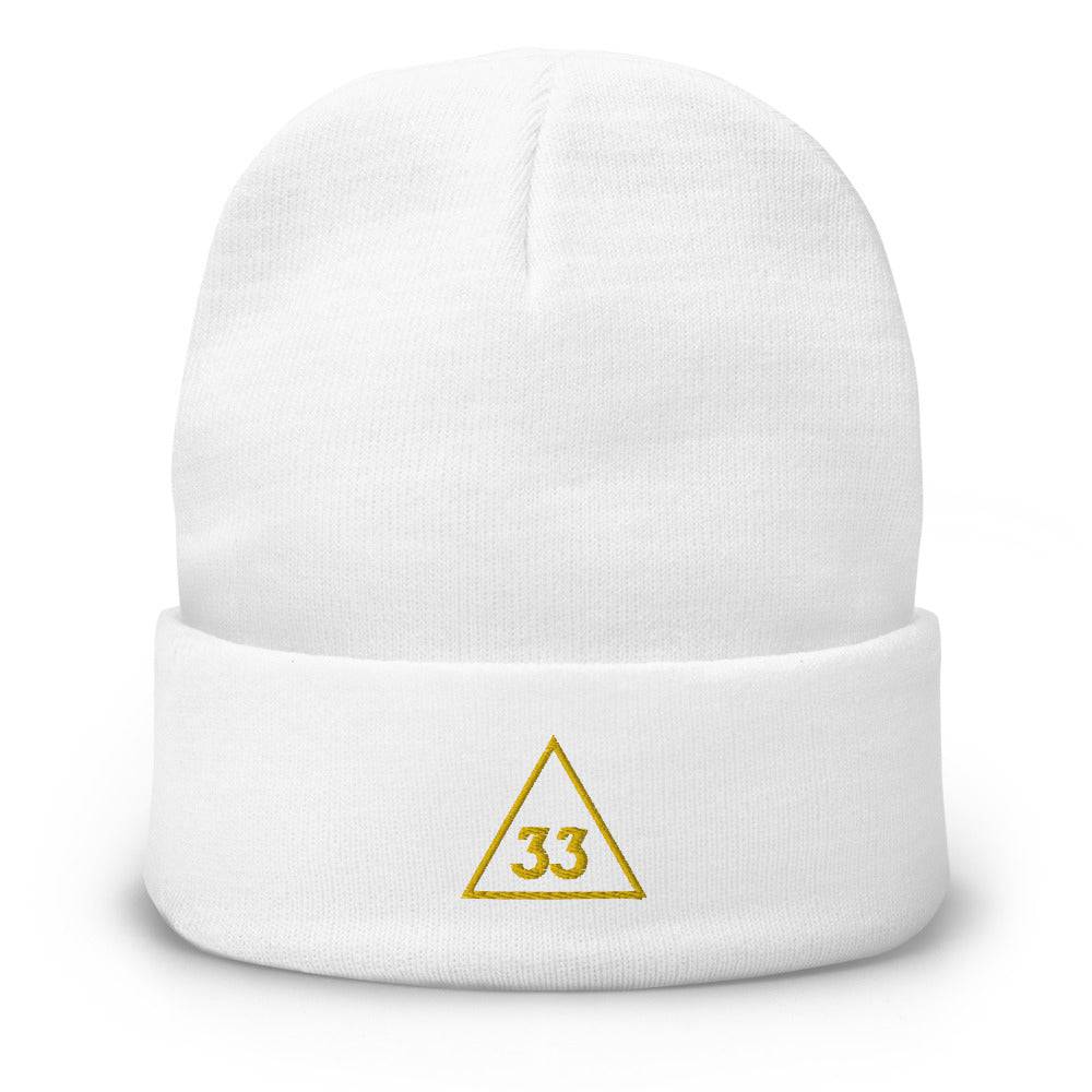 33rd Degree Scottish Rite Beanie - Golden Embroidery - Bricks Masons