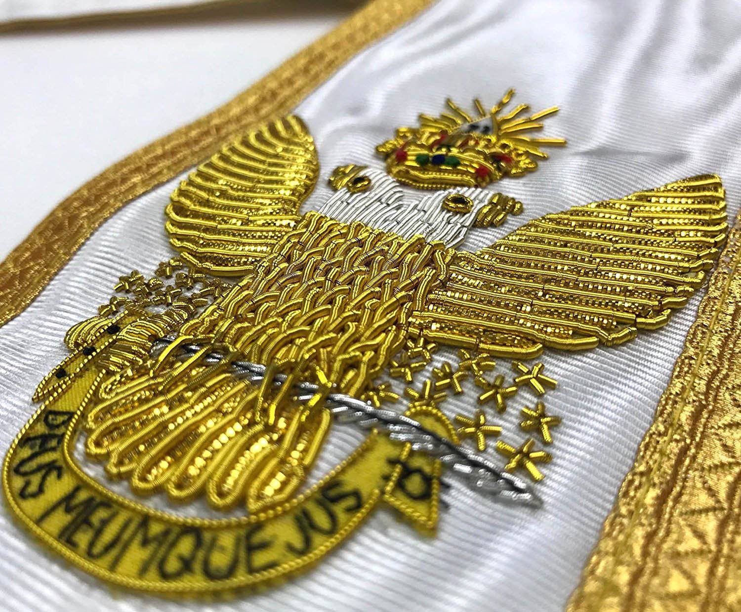33rd Degree Scottish Rite Regalia Set - WINGS UP All Countries Flags Hand Embroidered - Bricks Masons