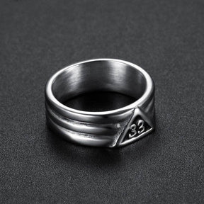 33rd Degree Scottish Rite Ring - Classic [Silver & Gold] - Bricks Masons