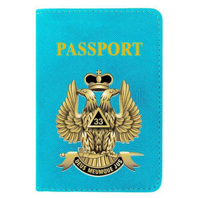 33rd Degree Scottish Rite Wallet - Passport & Credit Card Holder - Bricks Masons