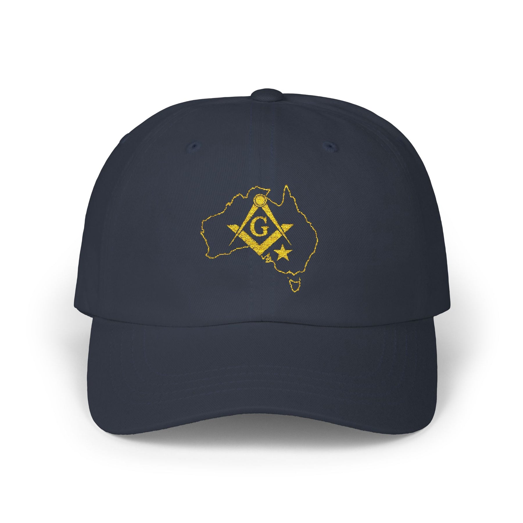Master Mason Blue Lodge Australia Jurisdiction Baseball Cap - Australia Map Square & Compass G - Bricks Masons