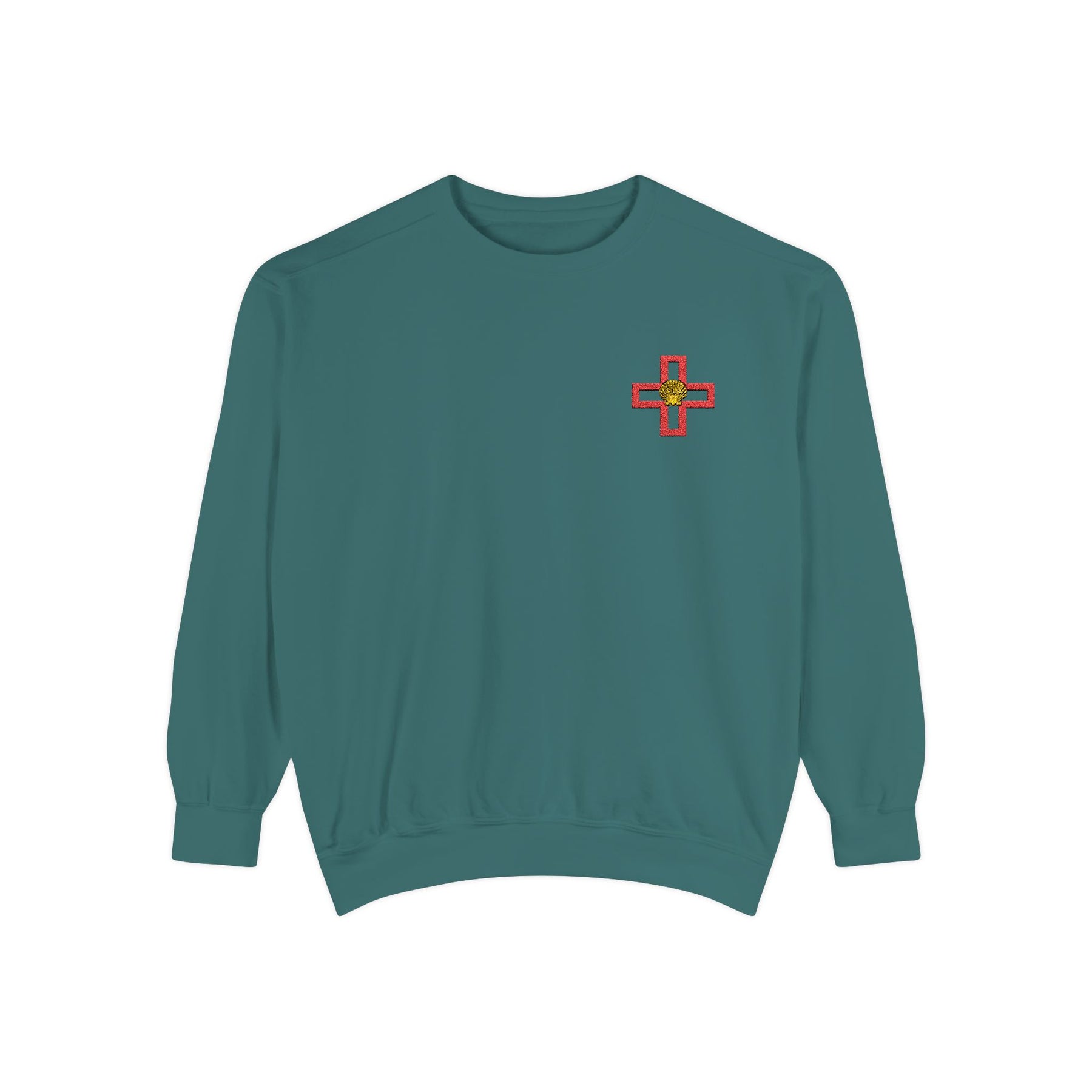 St. Thomas of Acon Sweatshirt - Embroidered Red Cross of Acon - Bricks Masons