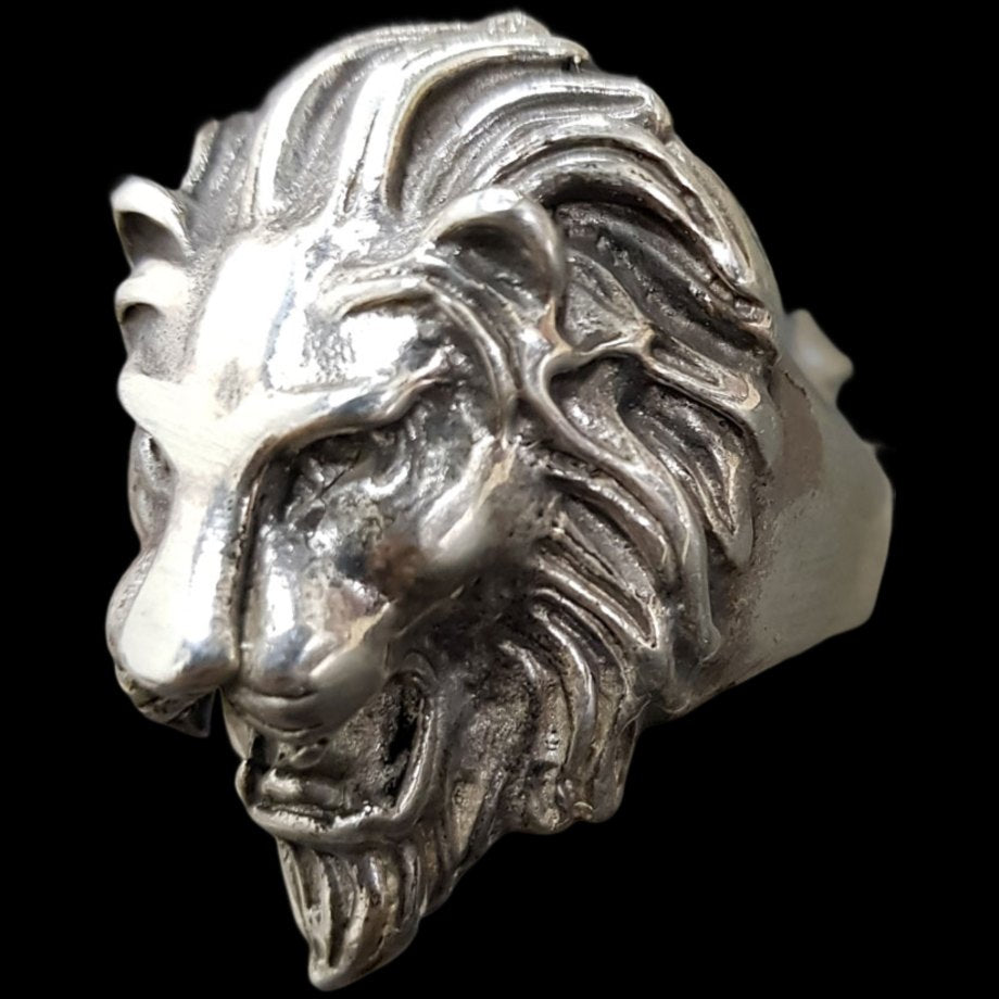 Leon Judah Rastafari Silver Ring 25 Gr 3.5 X 2 Cm Art 358 - Bricks Masons