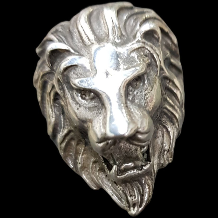 Leon Judah Rastafari Silver Ring 25 Gr 3.5 X 2 Cm Art 358 - Bricks Masons