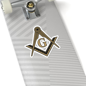 Master Mason Blue Lodge Sticker Decal - Kiss-Cut Glossy Paper - Bricks Masons