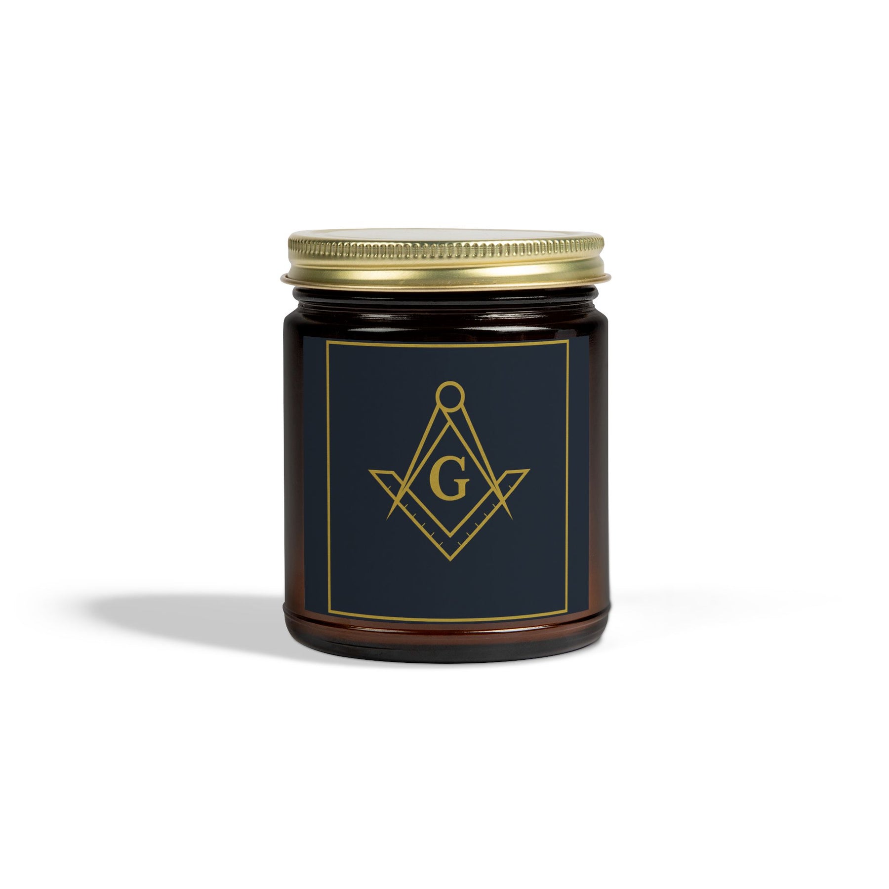 Master Mason Blue Lodge Candle - Scented Coconut Apricot Wax, 4oz & 9oz - Bricks Masons