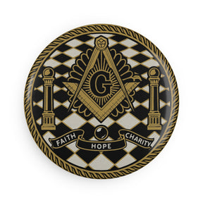 Master Mason Blue Lodge Magnet - Decorative Refrigerator - Bricks Masons