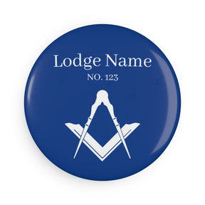 Master Mason Blue Lodge Magnet - Decorative Refrigerator Custom - Bricks Masons
