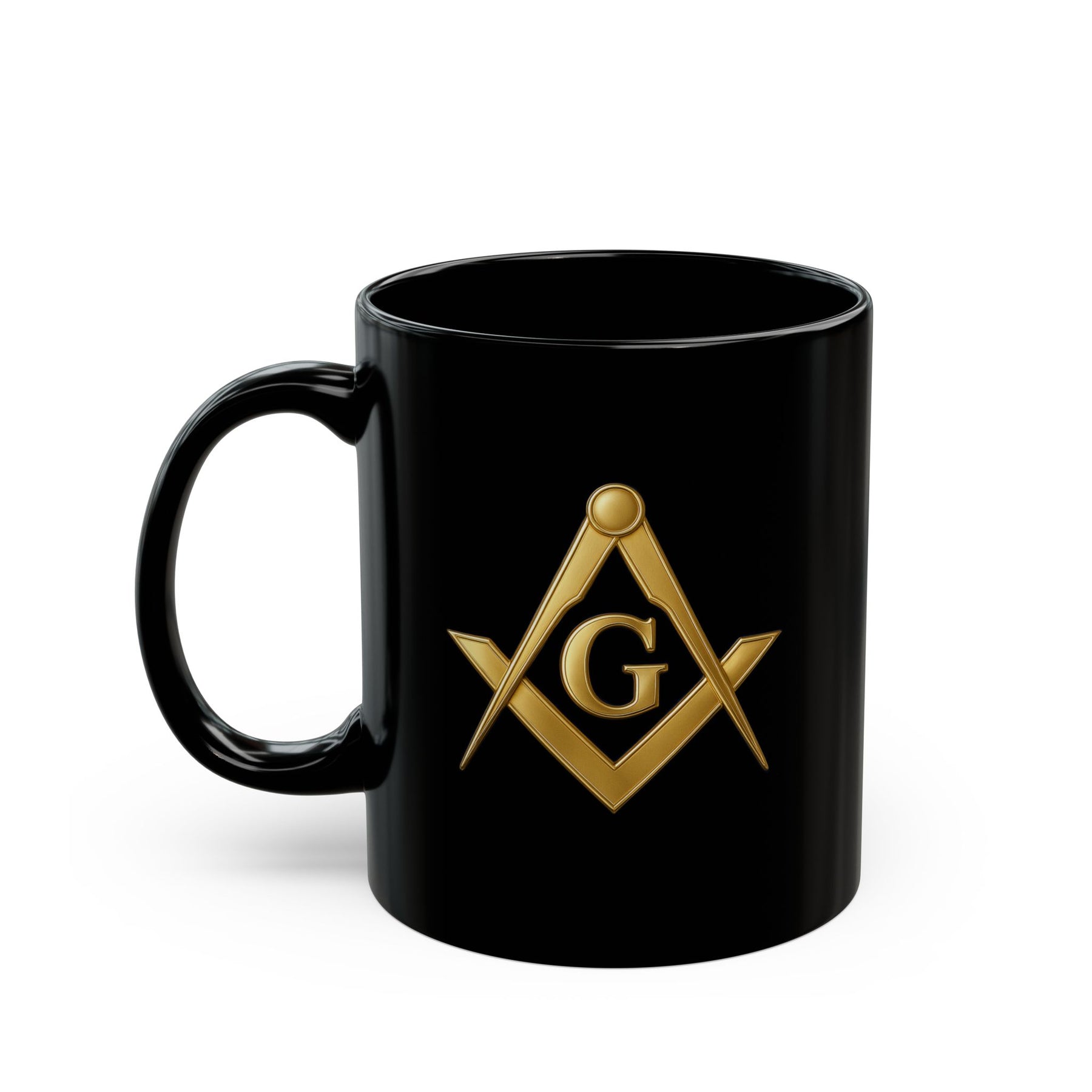 Master Mason Blue Lodge Mug - Golden Square & Compasses with G
