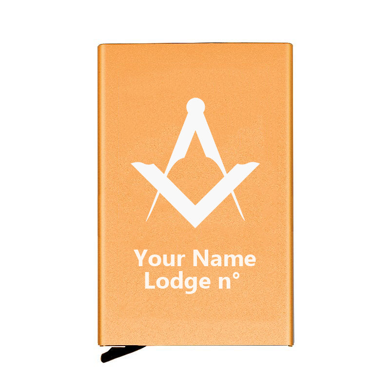 Master Mason Blue Lodge Credit Card Holder - Various Colors - Bricks Masons