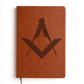 Master Mason Blue Lodge Journal - Brown Faux Leather - Bricks Masons