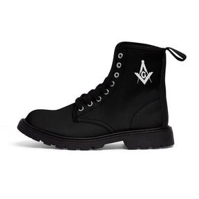 Master Mason Blue Lodge Boot - Black Canvas Square & Compass G